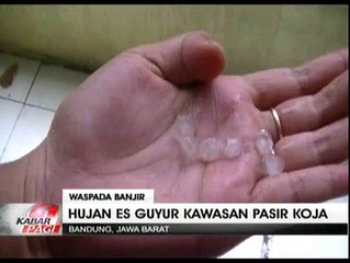 Hujan Es Guyur Kawasan Pasir Koja