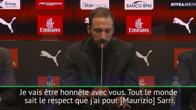 Milan - Higuain : Sarri était le seul qui me voulait à Chelsea