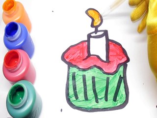 Cupcake Learn coloring pages Learn colors for kids | Toy Art