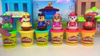PAW PATROL Wobble Weeble Play doh Fun with Chase & Skye