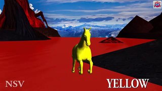 3D Horse Colours Songs Collection | Learning Colours Names For Childrens | NSV 3D Rhymes