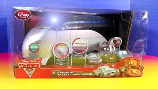 Disney Pixar Cars 2 Stephenson Bullet Train Carrier Lightning McQueen Mater Lemons & Imagi