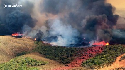 Incredible video provides air tanker’s point of view of Mendocino Complex fires