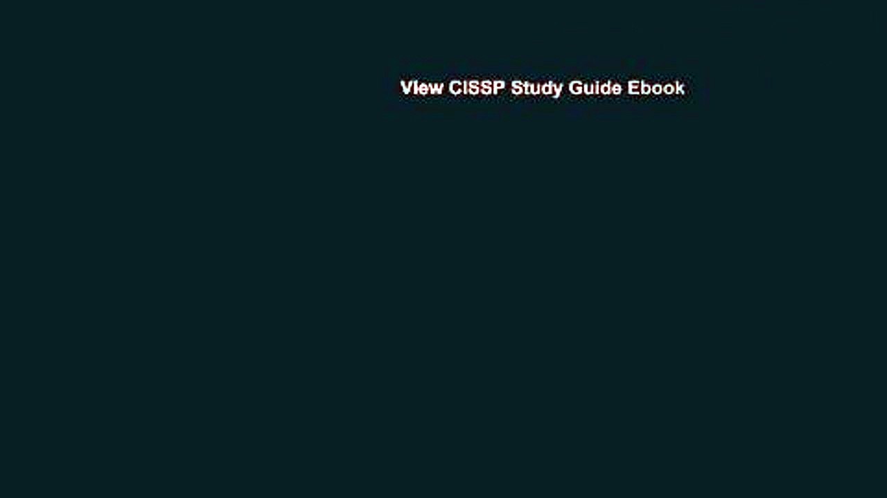 View CISSP Study Guide Ebook