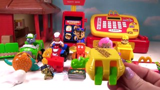 McDonalds Toy Surprise Cash Register! Skye, Paw Patrol and Angry Birds Order !