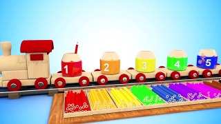 Learn Colors and Numbers for with Wooden Chameleon Cartoon Toys 3D Kids Toddler Learning E