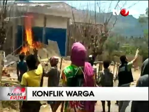 Lima Rumah Dibakar Akibat Bentrok Dua Warga di Bima NTB
