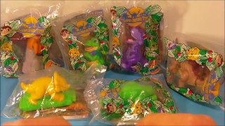 1997 THE LAND BEFORE TIME COLLECTION SET OF 6 BURGER KING KIDS MEAL TOYS VIDEO REVIEW