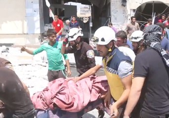 White Helmets Respond to Deadly Car Explosion in Central Idlib