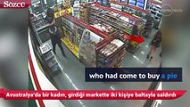 Avustralya'da bir kadın, girdiği markette 2 kişiye baltayla saldırdı!