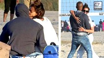 Katie Holmes & Jamie Foxx Kissing On A Beach