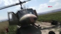 Afyonkarahisar Zorunlu İniş Yapan Helikopterdeki Askerlere Köylüler Yer Sofrası Kurdu