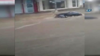 Aydın'da Motosiklet Sele Kapıldı... O Anlar Kameraya Böyle Yansıdı
