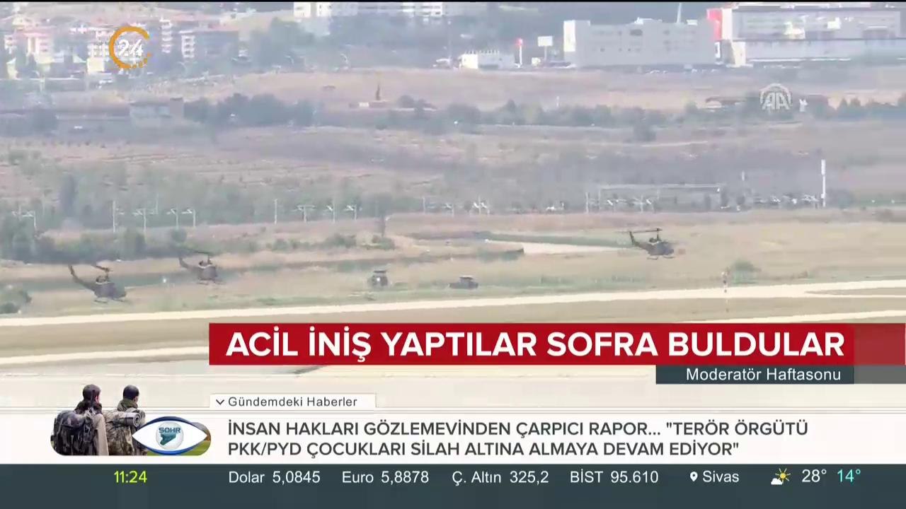 Acil iniş yaptılar sofra buldurlar