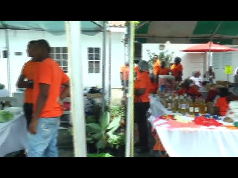 The Grenada Network of Rural Women Producers (GRENROP) set up a farmers’ market at Sandals La Source Hotel today. The purpose was to offer fresh produce for st