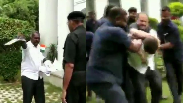 VIDEO: केरल भवन में चाकू लेकर घुसा शख्स, सुरक्षाकर्मियों को कहा, मेरे पास ना आएं