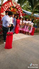 Váy phi hồng áo dài cách tân