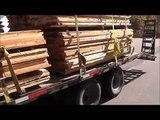 Ford F350 Powerstroke towing rough cut lumber