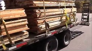 Ford F350 Powerstroke towing rough cut lumber