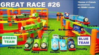 GREAT RACE #26 Thomas & Friends toy trains on FENBO tracks / pociągi zabawki Wielki Wyścig