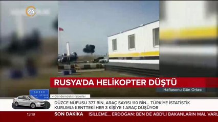 Rusya'da düşen helikopter kazasında 18 kişi hayatını kaybetti