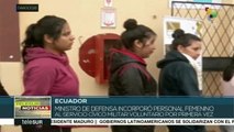 Mujeres ecuatorianas se registran en Servicio Militar voluntario