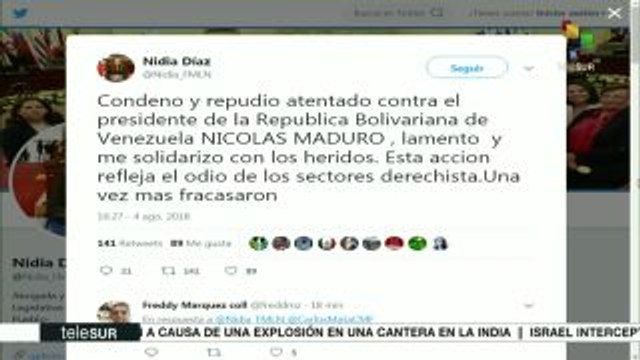 Evo Morales rechaza y condena atentado contra Nicolás Maduro
