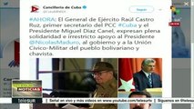 Díaz Canel y Raúl Castro expresan solidaridad a Maduro tras atentado