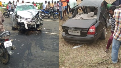 கோவையில் ஏற்பட்ட விபத்தில் 3 கல்லூரி மாணவர்கள் உயிரிழப்பு- வீடியோ