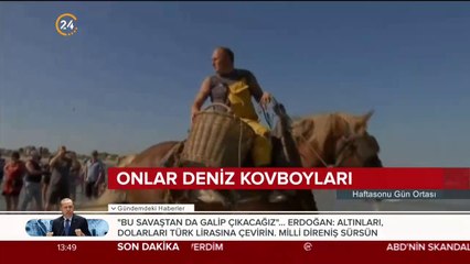 At sırtında karides avlayan deniz kovboylarını izlemek için