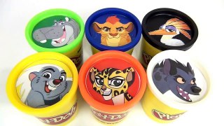 THE LION GUARD Play Doh lids & Animal Sounds Toy Surprises