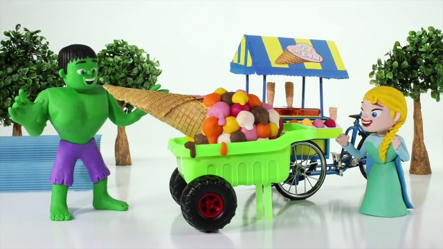 FROZEN ELSA & ANNA PLAY WITH DOLLS Spiderman, Hulk & Frozen Play Doh Cartoons song