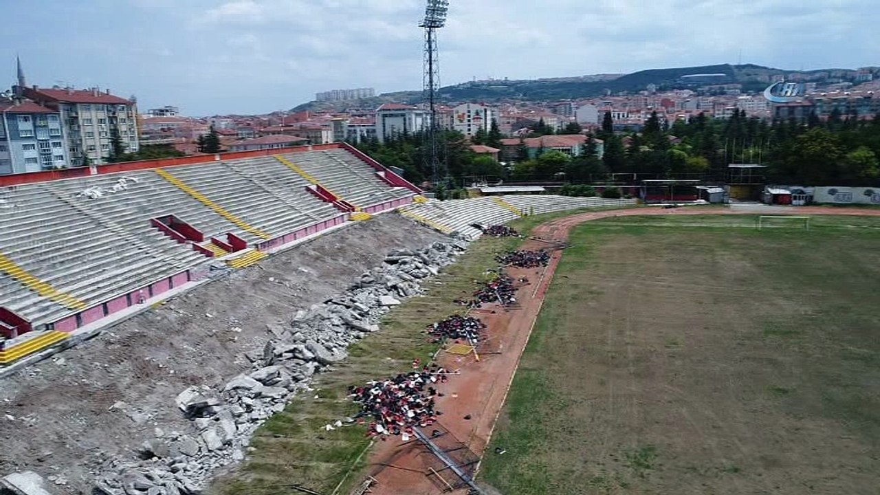 Eskişehir'de Millet Bahçesi için çalışmalar başladı...Çalışmalar havadan görüntülendi