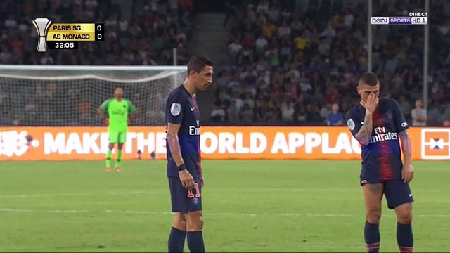 Angel Di Maria Free Kick Goal Paris Saint-Germain 1-0 AS Monaco 04.08.2018