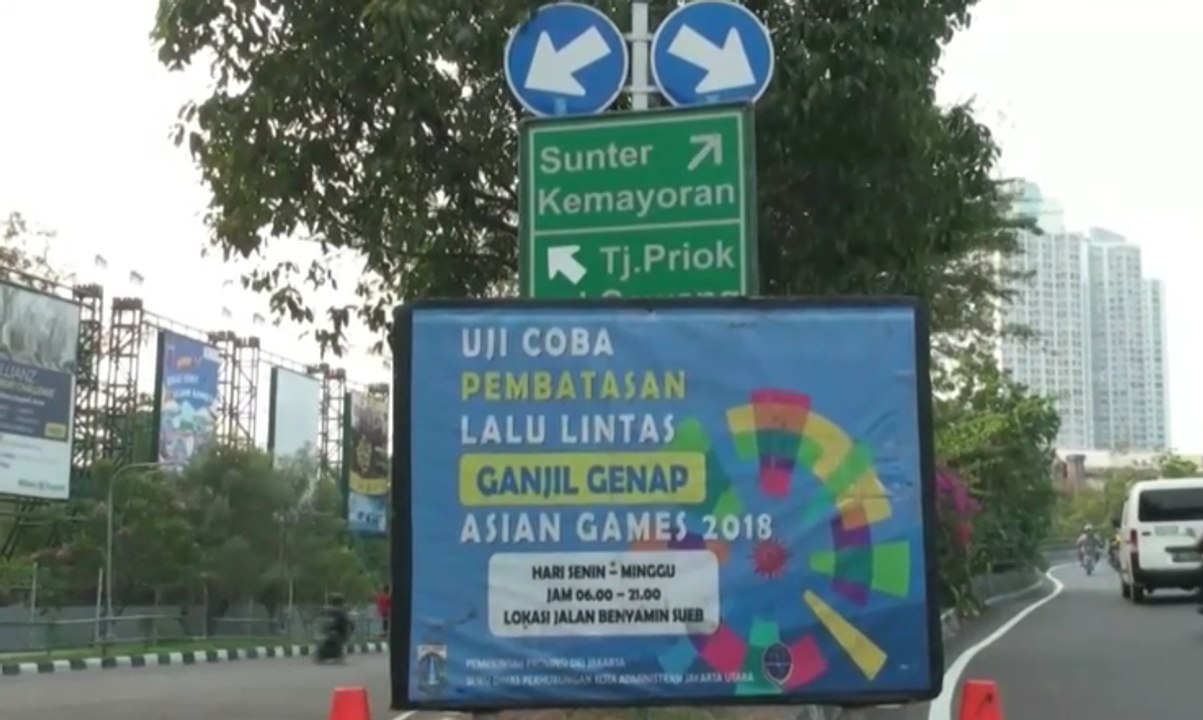 Penerapan Ganjil-Genap Jelang Asian Games Belum Efektif