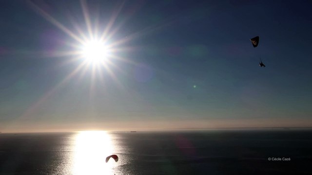 timelapse coucher de soleil sur la Manche