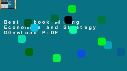 Best E-book Mining Economics and Strategy D0nwload P-DF