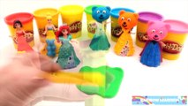 Learn Colors Play Doh Sparkle Disney Princess Dresses Elsa MagiClip Finger Family Nursery