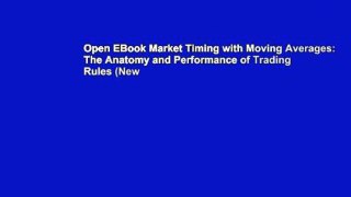 Open EBook Market Timing with Moving Averages: The Anatomy and Performance of Trading Rules (New