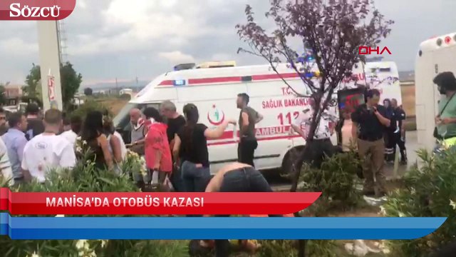 Manisa’da yolcu otobüsü devrildi ölü ve yaralılar var