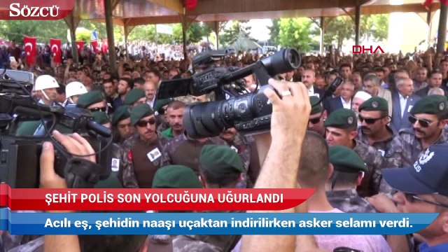 Hakkari’deki terör saldırısında şehit olan polis son yolculuğuna uğurlandı