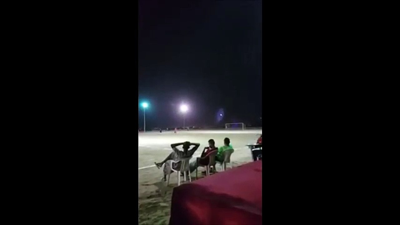 Yemeni football match where missiles are flying above