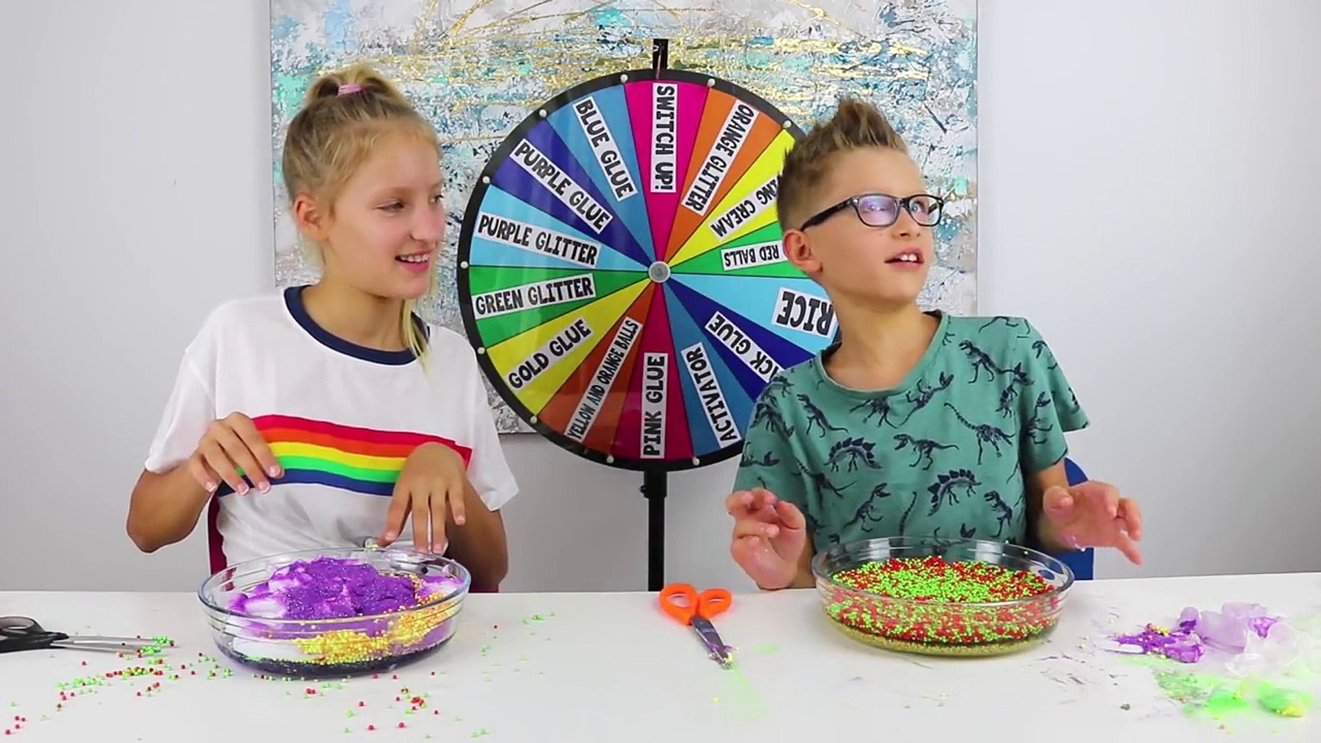 Mystery Wheel Of Slime Gloves Challenge Dailymotion Video