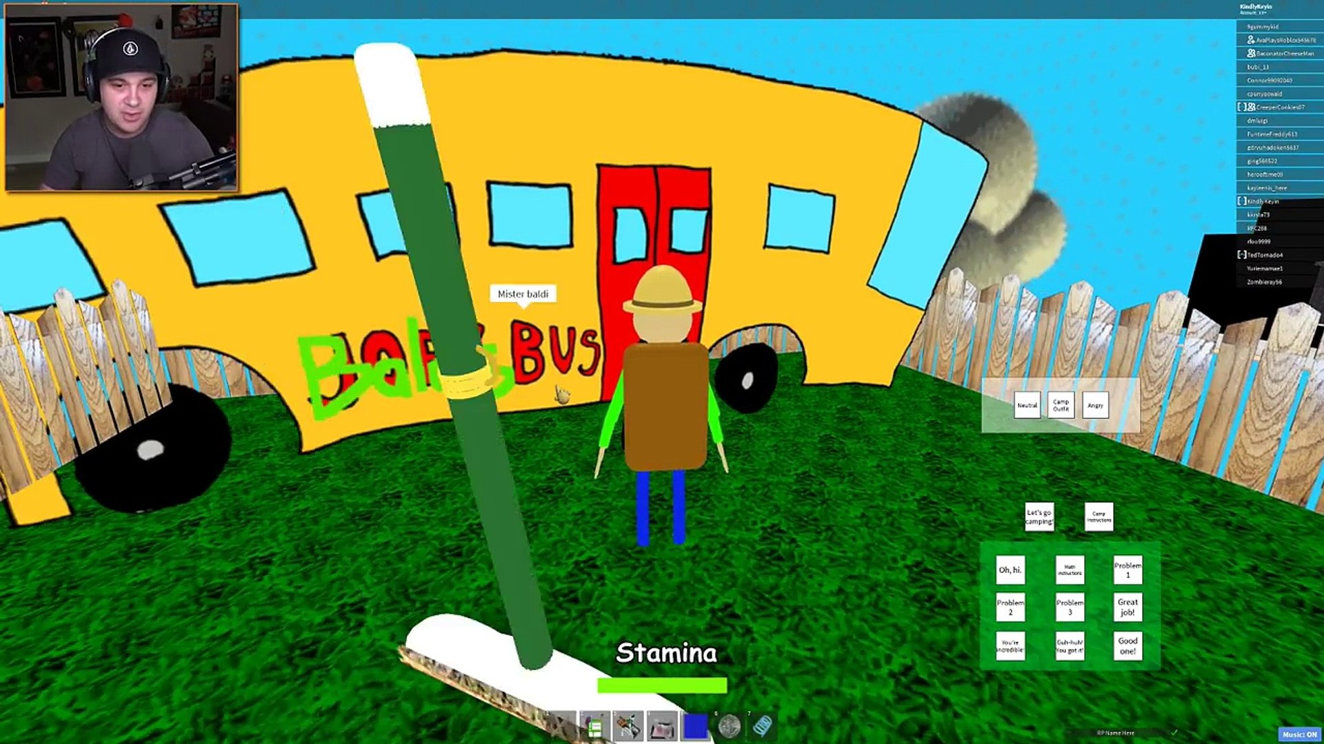 Playtime Goes Camping I Wanna Camp With Someone Baldi S Basics Roblox Roleplay Video Dailymotion