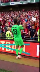 Alisson becker greeting the fans in Dublin