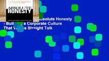 Get Ebooks Trial Absolute Honesty - Building a Corporate Culture That Values Straight Talk and