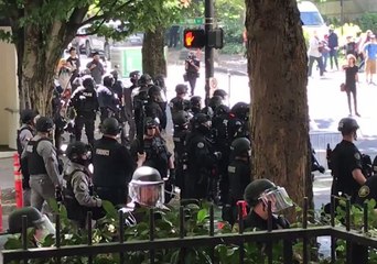 Portland Police Disperse Crowds at Patriot Prayer Event