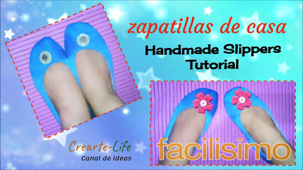 ❤ZAPATILLAS DE CASA // HANDMADE SLIPPER HOME.