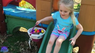 30 SURPRISE EGGS! Easter Egg Hunt in the Pirate Ship Playground Park for Kids W/ Fun Fo