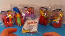 2008 THE SIMPSONS COUCH A BUNGA SET OF 6 BURGER KING KIDS MEAL TOYS VIDEO REVIEW